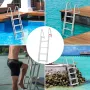 Aluminium Dock Ladder Boat Dock Ladder aftagelige 4 trin med
