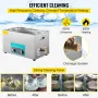 30L Ultrasonic Cleaner Jewelry Cleaner with Heater Timer for Jewelry Cleaning Knob Control Eyeglass Rings Dentures Music Instrum