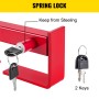 Cargo Container Lock 9.84"-17.32" Locking Distance Semi Truck Door Locks with 2 Keys Shipping Container Accessories Red