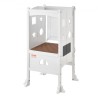 Foldable Tower Step Stool for Toddler 3-Level Height 125LBS Loading White