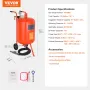 20 gallon sandblaster 60-110 psi højtryk sandblaster med 4 dyser