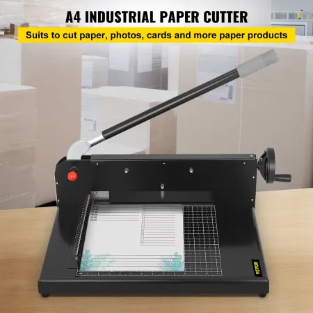DTH Manual Stack Paper Trimmer A4 Paper Cutter W/ Clamp & Safe