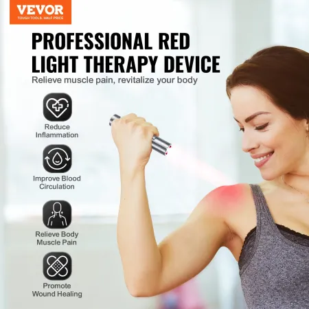 Red Light Therapy Device for for Body, Red & Near Infrared Light Therapy Wand with 3 Wavelengths, Handheld Red Light Healing The