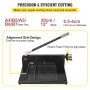 DTH Manual Stack Paper Trimmer A4 Paper Cutter W/ Clamp & Safe