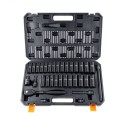 1/2" Drive Impact Socket Set, 33 Piece Socket Set SAE 3/8"-1" and Metric 10-24mm, 6 Point Cr-V Alloy Steel for Auto Repair,