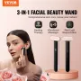 Red Light Therapy Wand for Face and Neck, 3-in-1 LED Facial Wand Red Light Therapy Device with Heating Therapy| Vibrating Facial