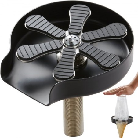 Glasskinner, 10 kraftfulde sprøjtestråler 360â ° Rotation Cup Rinser til vask, 304 Rustfrit stål Faucet Cup Washer & Silicone