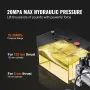 Hydraulic Pump 8 Quart/7.6 L Single Acting Dump Trailer Pump Power Unit DC 12V