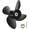 Outboard Propeller, Replace for OEM 3587522, 4-Blade 14 1/4" x 19" Pitch Aluminium Boat Propeller, Compatible with Volvo "