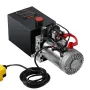 Hydraulic Pump 4 Quart/3.8 L Single Acting Dump Trailer Pump Power Unit DC 12V