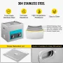 15L Ultrasonic Cleaner Jewelry Cleaner with Heater Timer for Jewelry Cleaning Knob Control Eyeglass Rings Dentures Music Instrum