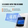 Time Card Time Clock Attendance Recorder with 102 Cardboard Cards 1 Badge Tape Timetable Arrival Departure 3 Teams 6 Punches/Day