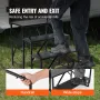 RV Steps, 4-Step RV Stairs, 440 LBS/199.6 kg Load Capacity, Thickened Carbon Steel, With Handrail, Non-Slip Steps for Safe Entry
