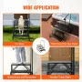 RV Steps, 4-Step RV Stairs, 440 LBS/199.6 kg Load Capacity, Thickened Carbon Steel, With Handrail, Non-Slip Steps for Safe Entry