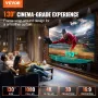 130Inch Projection Screen 16:9 4K HDTV Movie Screen Fixed Frame 3D Projector Screen for 4K HDTV Movie Theater Outdoor Use(130inc