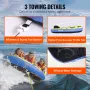 Towable Tube for Boating, 1-3 Riders Inflatable Towable Tube with Bumper Fins, 510 lbs Water Sport Towable Tubes for Boats to Pu
