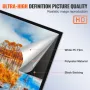 130Inch Projection Screen 16:9 4K HDTV Movie Screen Fixed Frame 3D Projector Screen for 4K HDTV Movie Theater Outdoor