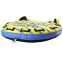 Towable Tube for Boating, 1-3 Riders Inflatable Towable Tube with Bumper Fins, 510 lbs Water Sport Towable Tubes for Boats to Pu