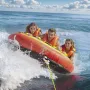 Towable Tube for Boating, 1-3 Riders Inflatable Boat Tubes and Towables, 510 lbs, 63" Round Water Sport Towable Tubes for Boats 
