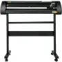 Vinyl Cutter Machine, 28 Inch Paper Feed Cutting Plotter Bundle, Adjustable Force & Speed Vinyl Printer, LCD Display Windows Com