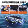 Towable Tube for Boating, 1-2 Riders Inflatable Boat Tubes and Towables, 340 lbs, 51.8" Round Water Sport Towable Tube for Boat 