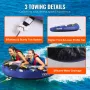 Towable Tube til sejlsport, 1-2 ryttere oppustelige bådrør og