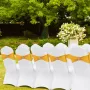 Stretch Spandex Folding Chair Covers, Universal Fitted Chair Cover with Chair Sashes, Removable Washable Protective Slipcovers, 