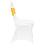 Stretch Spandex Folding Chair Covers, Universal Fitted Chair Cover with Chair Sashes, Removable Washable Protective Slipcovers, 