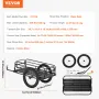 Bike Cargo Trailer, 275 lbs/124.7 kg Load Capacity, Heavy-Duty Bicycle Wagon Cart, Foldable Compact Storage & Quick Release with