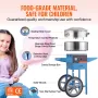 Electric Cotton Candy Machine with Cart, 1000W Commercial Candy Floss Maker with Stainless Steel Bowl, Sugar Scoop and Drawer,