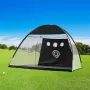 Golf Net, 10x7ft All in 1 Golf Practice Net, Indoor Outdoor Home Golf Swing Training, Golf Hitting Aid Net with Target/Turf Mat/