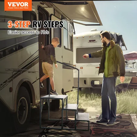 RV-trin, 3-trins RV-trapper, 440 lbs belastningskapacitet
