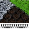Ground Grid, 1885 lbs per Sq Ft Load Geo Grid, 3" Depth Permeable Stabilization System for DIY Patio, Walkway, Shed Base, Light