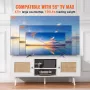Rattan TV Stand, Boho TV Cabinet for 55 inch TV, Mid Century Modern TV Stand, Rattan TV Console with Adjustable Shelfs for Livin