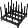 Media Roll Storage Rack, Heavy Duty Digital Media Vinyl Cart Mobile Rack, 27,5 "X 27,5" X 17,5 "Rolling Vinyl Cart 16-Roll