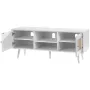 Rattan TV Stand, Boho TV -kabinet til 55 tommer TV, Mid Century