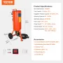 10 gallon tunge sandblaster 60-110 psi med 2 dyser & 7,5ft