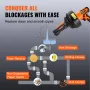 12V Electric Drain Cleaner, Pipe Cleaning Device, Cordless Plumbing Snake, Automatic Power Supply, 8m Pipe Snake Diameter 7mm Dr