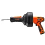 12V Electric Drain Cleaner, Pipe Cleaning Device, Cordless Plumbing Snake, Automatic Power Supply, 8m Pipe Snake Diameter 7mm Dr