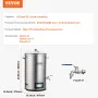 Electric Brewing System, 8 GALLON/30.3 L Brewing Stock Pot, All-in-One Home Beer Brewer, 304 Stainless Steel Brewing Supplies wi
