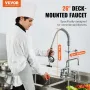 Kommerciel vandhane med sprøjter før skylden, 26 "højde, 8"
