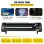 Vinyl Cutter Machine, 34 Inch Paper Feed Cutting Plotter Bundle Adjustable Force & Speed Vinyl Printer, LCD Display Windows Comp