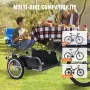 Bike Cargo Trailer, 100 lbs Load Capacity, Heavy-Duty Bicycle Wagon Cart, Foldable Compact Storage & Quick Release with Universa
