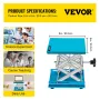 Lab Jack Stand, 8 "X 8" Aluminiumoxid Lab Lift Jack med 2,4