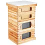 Bee Hive 40 Frame Bee Hives startsæt, bivoksbelagt cedertræ, 2
