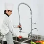 Kommerciel vandhane med sprøjter før skylden, 44 "højde, 8"