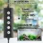 Aquarium Light, 10W Full Spectrum Fish Tank Light with 5 Levels Adjustable Brightness, Adjustable Timer and Power-Off Memory, wi