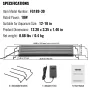 Aquarium Light, 10W Full Spectrum Fish Tank Light with 5 Levels Adjustable Brightness, Adjustable Timer and Power-Off Memory, wi