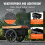 Bike Cargo Trailer, 88 lbs/39.9 kg Load Capacity, Heavy-Duty Bicycle Wagon Cart, Foldable Compact Storage with Universal Hitch, 