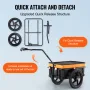 Bike Cargo Trailer, 88 lbs/39.9 kg Load Capacity, Heavy-Duty Bicycle Wagon Cart, Foldable Compact Storage with Universal Hitch, 
